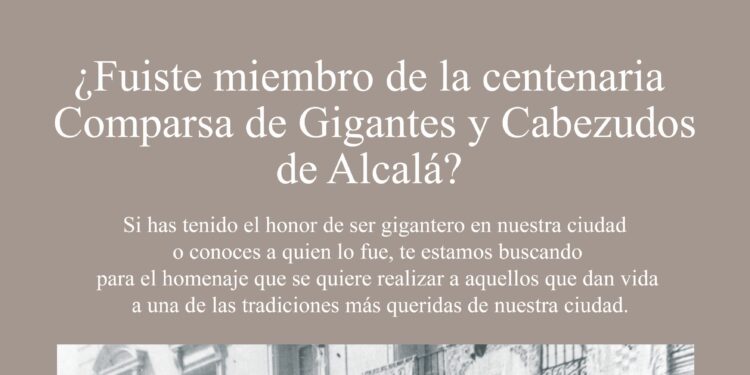 Alcalá quiere rendir un homenaje a antiguos miembros de la Comparsa de Gigantes y Cabezudos