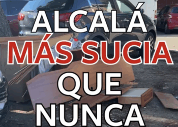 PSOE Alcalá denuncia la suciedad de Alcalá frente a la subida de impuestos